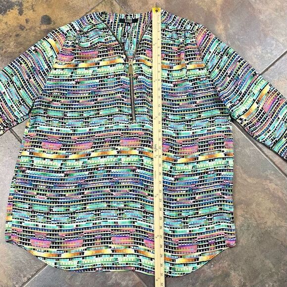Lior Paris Multicolored Zip Collar 3/4 Sleeves XL - Picture 6 of 9